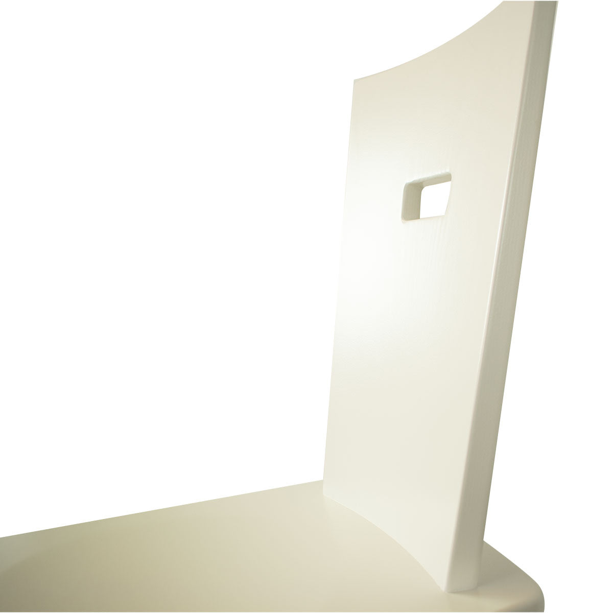Eleganter Stuhl 'Black or White' | Vollholz Buche | deckend lackiert | Griff rechteckig | in Schwarz oder Weiß erhältlich