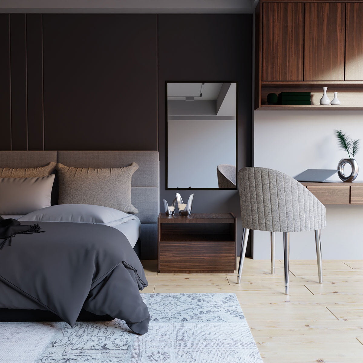 Spiegel rechteckig 'Er' | 60 x 90 x 0,4 cm | Gold, Silber, Schwarz oder Weiß | Manufactured in Europe