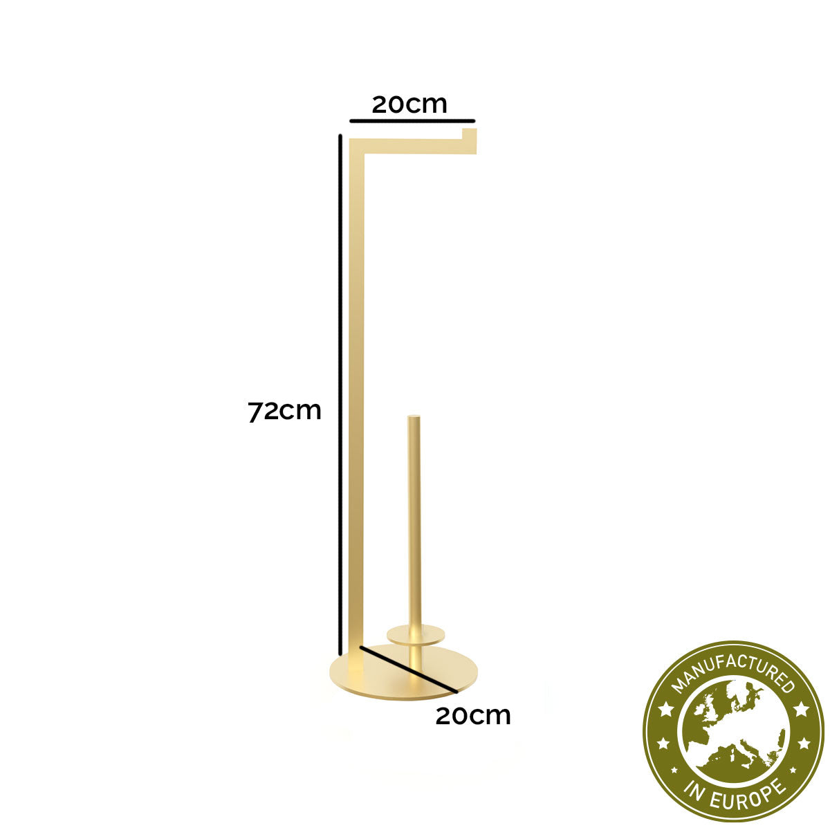 Toilettenpapier Ständer 'Zoe' | Stahlblech 6 mm lackiert | in verschiedenen Ausführungen | Manufactured in Europe