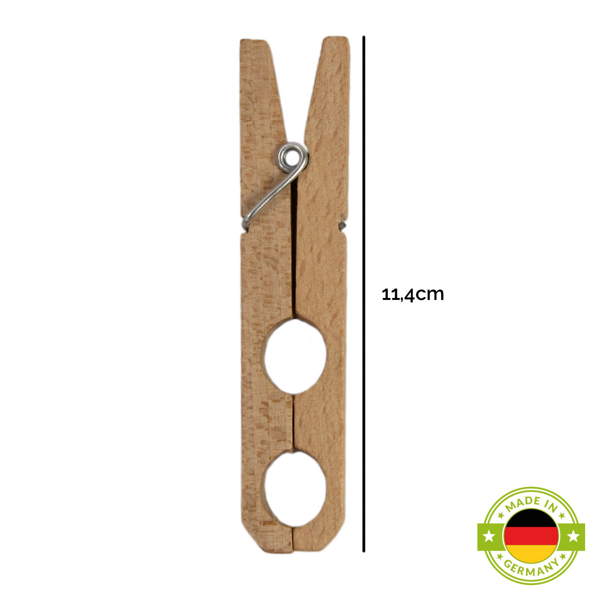 Praktische Pflanzenklammer aus Buchenholz | 20 Stück | 114x9x22 mm | Made in Germany