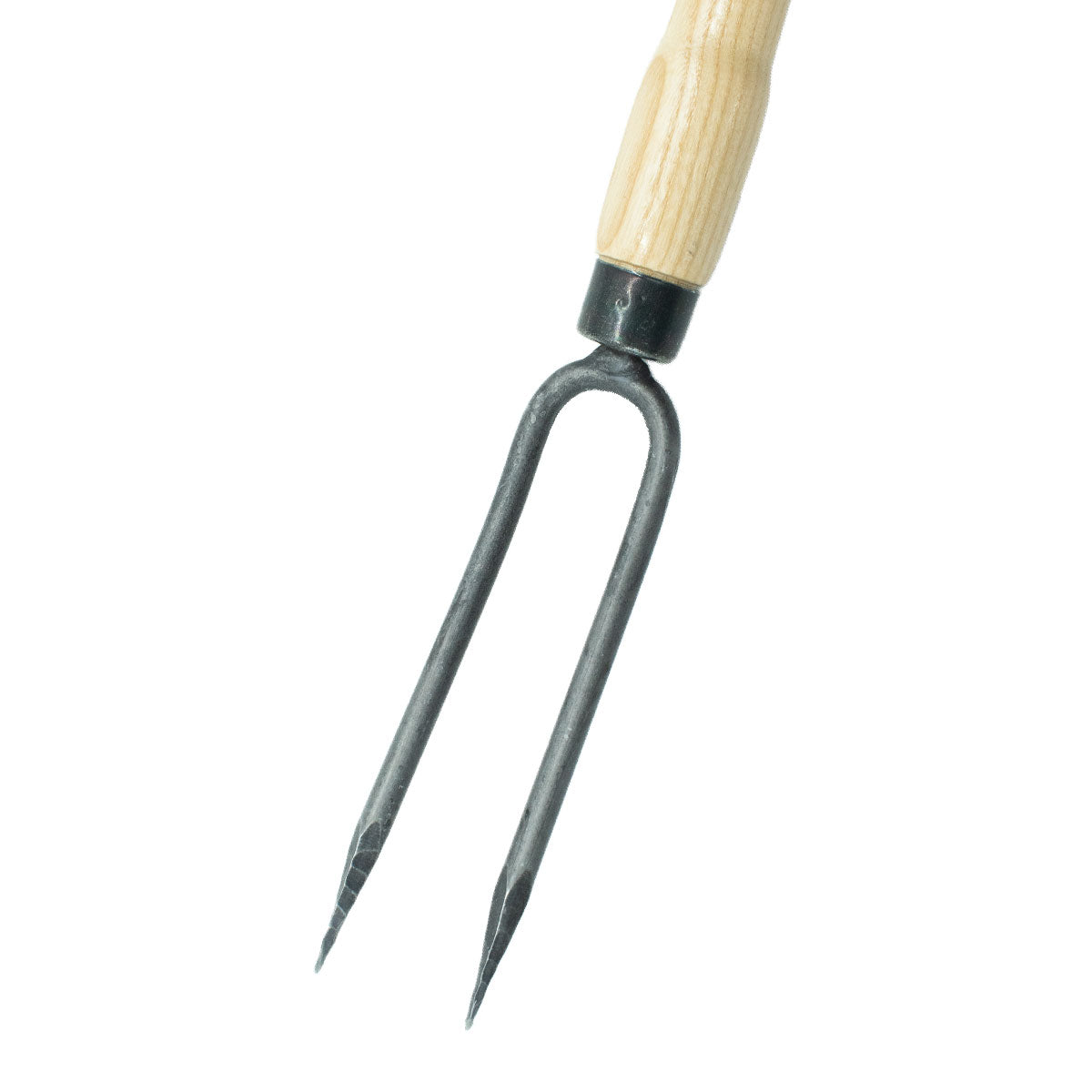 Rosen-Handgabel | aus Schwedenstahl | mit 48 cm Eschen-Knopf-Stiel | handgeschmiedet in Deutschland