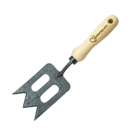 Hand-Spork | aus Schwedenstahl | mit 14 cm ergonomischen Eschengriff | handgeschmiedet in Deutschland