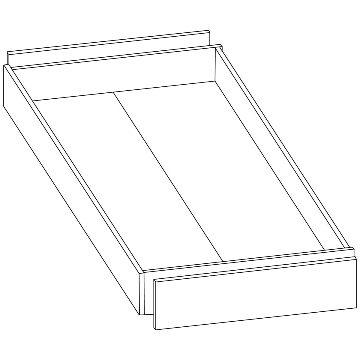 Massivholz-Bettkasten - 'Schub' aus Massivholz 85 x 200 cm