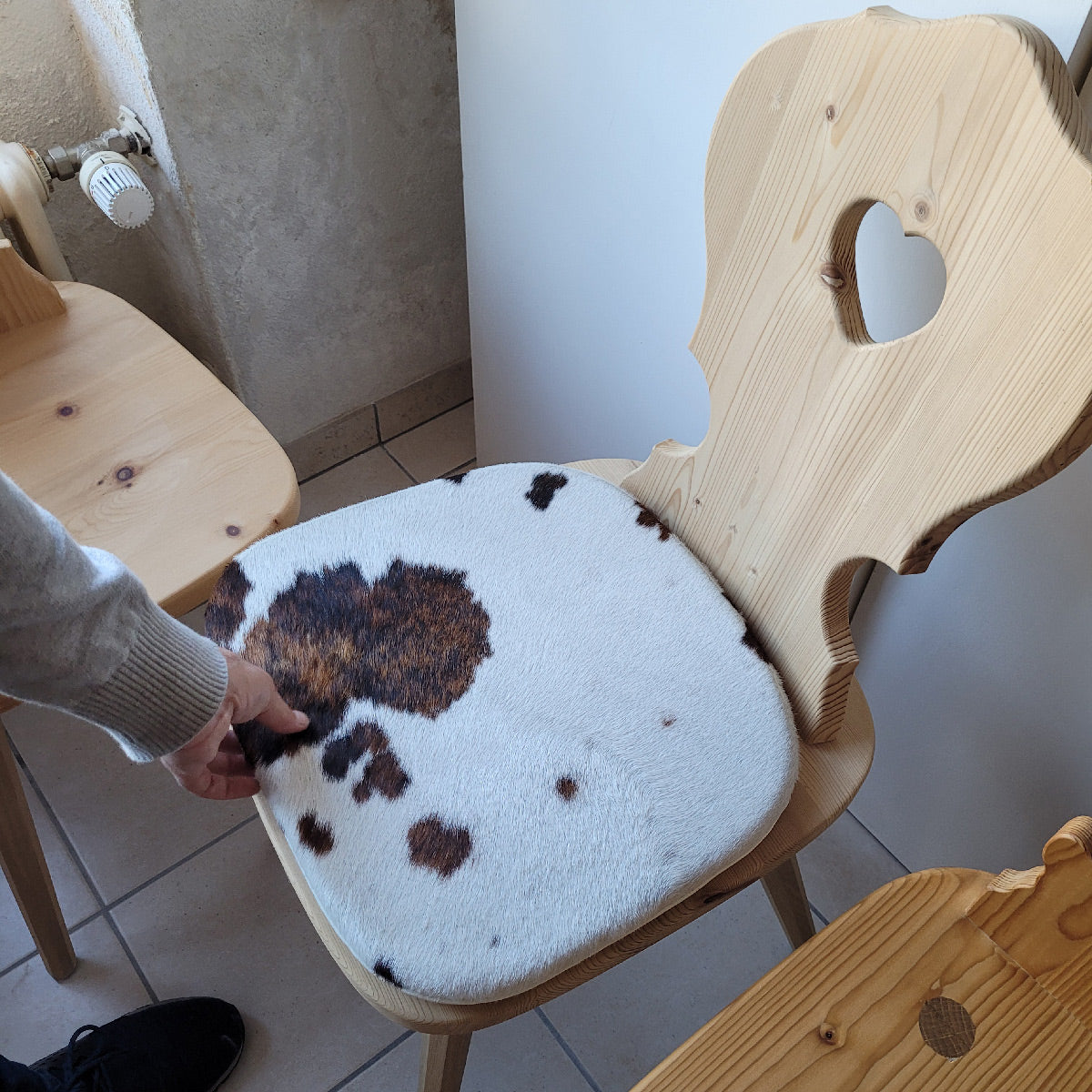 Bauernstuhl aus Eichenholz aus Südtirol- Wohnzimmer, Esszimmer Küche
