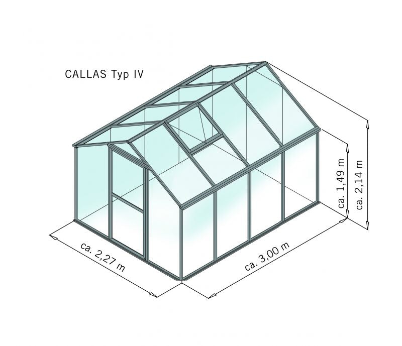 Hochstabiles Aluminium Gewächshaus 'Paris' | in verschiedenen Ausführungen | ISO-Hohlkammerplatten Polycarbonat | Made in Germany