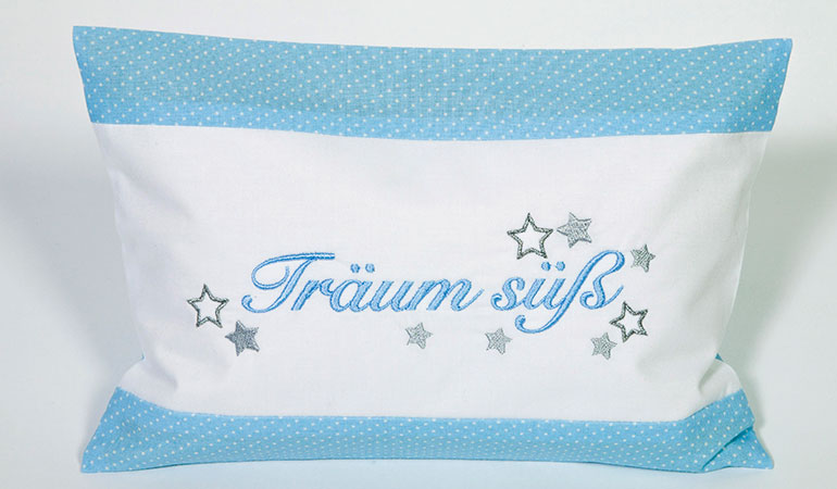 Schlaf-Gut Kissen - 'Träum Süß' blau