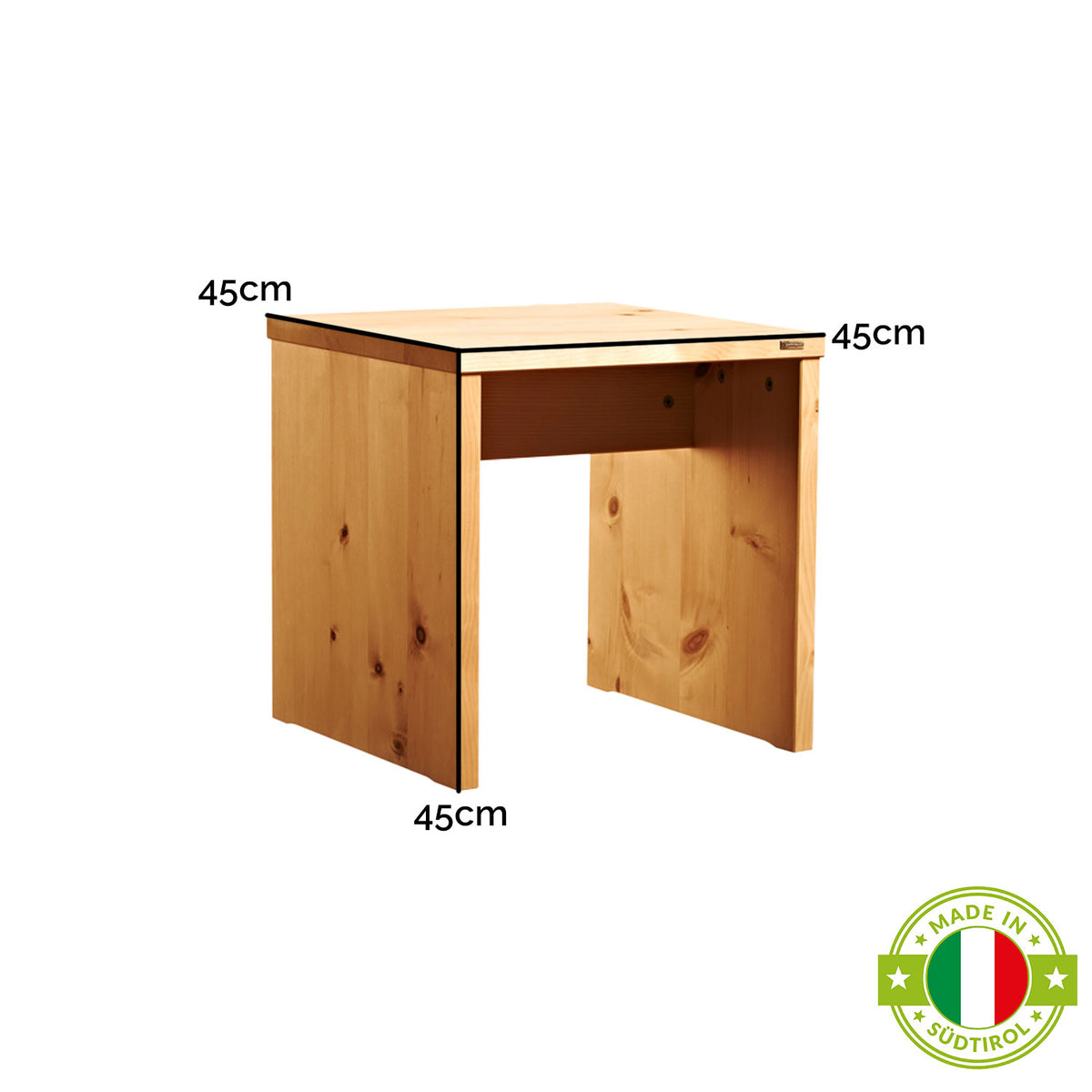 Hocker aus Massivholz - 'Homerest' Kernbuche mit Wasserlack behandelt