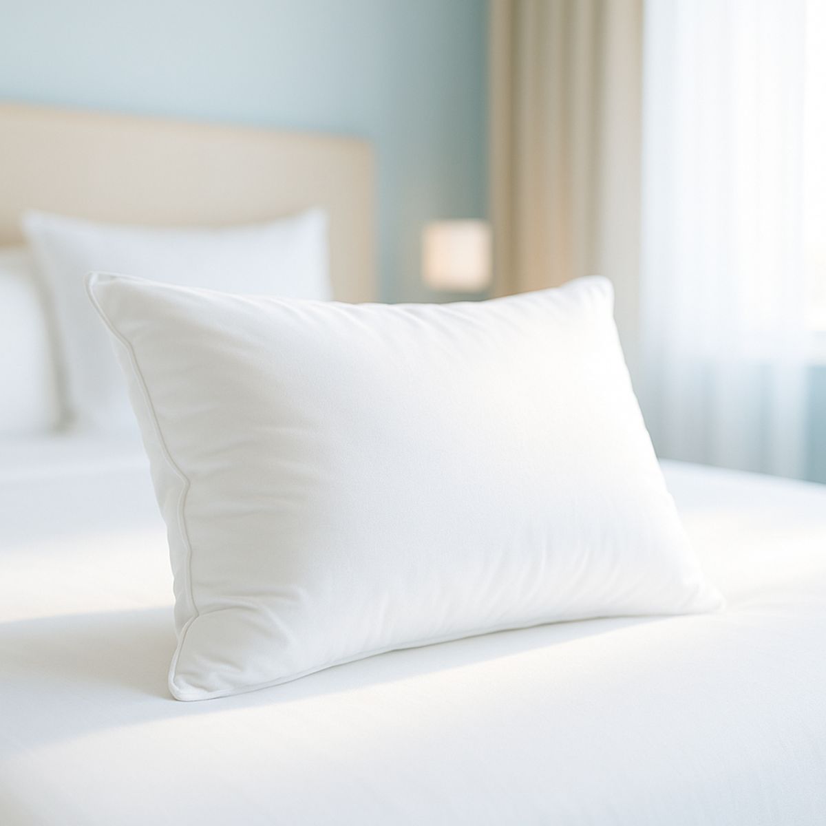 Waschbar-Polster 'Hotel Line' | angenehm weich | Hülle Baumwollperkal | Fülle Polyester-Kugel | 40x80 cm