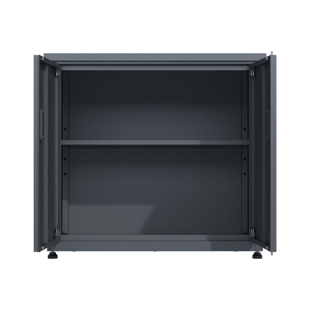 Geräteschrank 'Galvan' | 90x60x85 cm | anthrazit | innen 2 Ebenen | versperrbar
