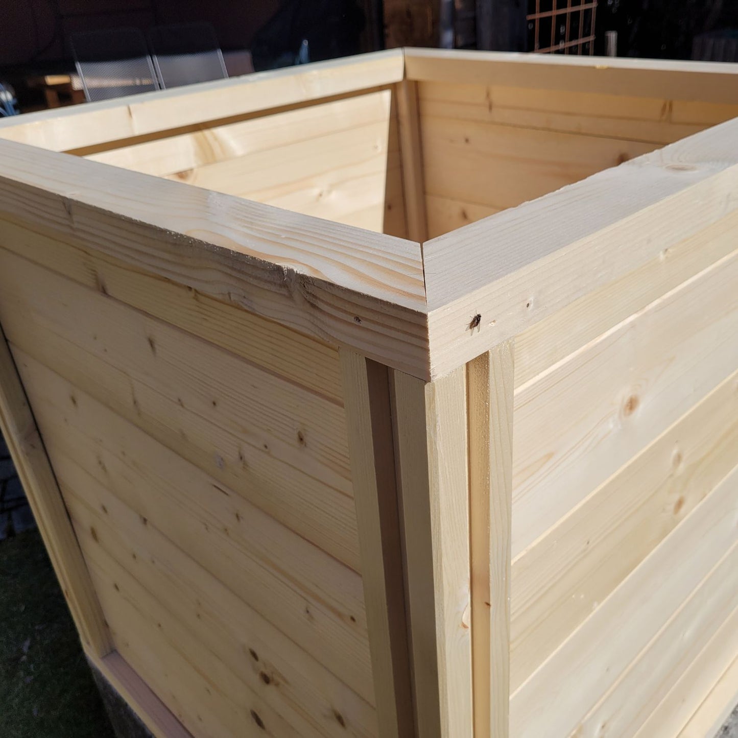Baukastenbeet 'Modul M1' | Grundmodul | B 80 x T 80 x H 80 cm | Fichte | inkl. Noppenfolie + Wühlmausgitter | Made in Austria