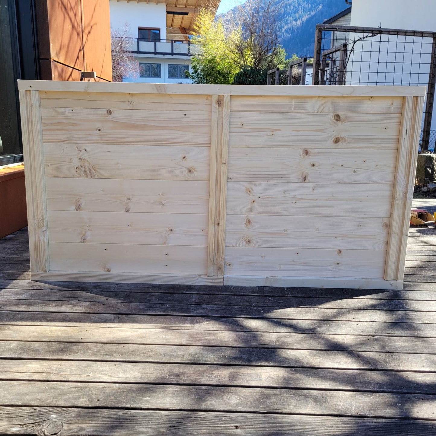 Baukastenbeet 'Modul M3' | Eckmodul | B 153 x T 153 x H 80 cm | Fichte | inkl. Noppenfolie + Wühlmausgitter | Made in Austria