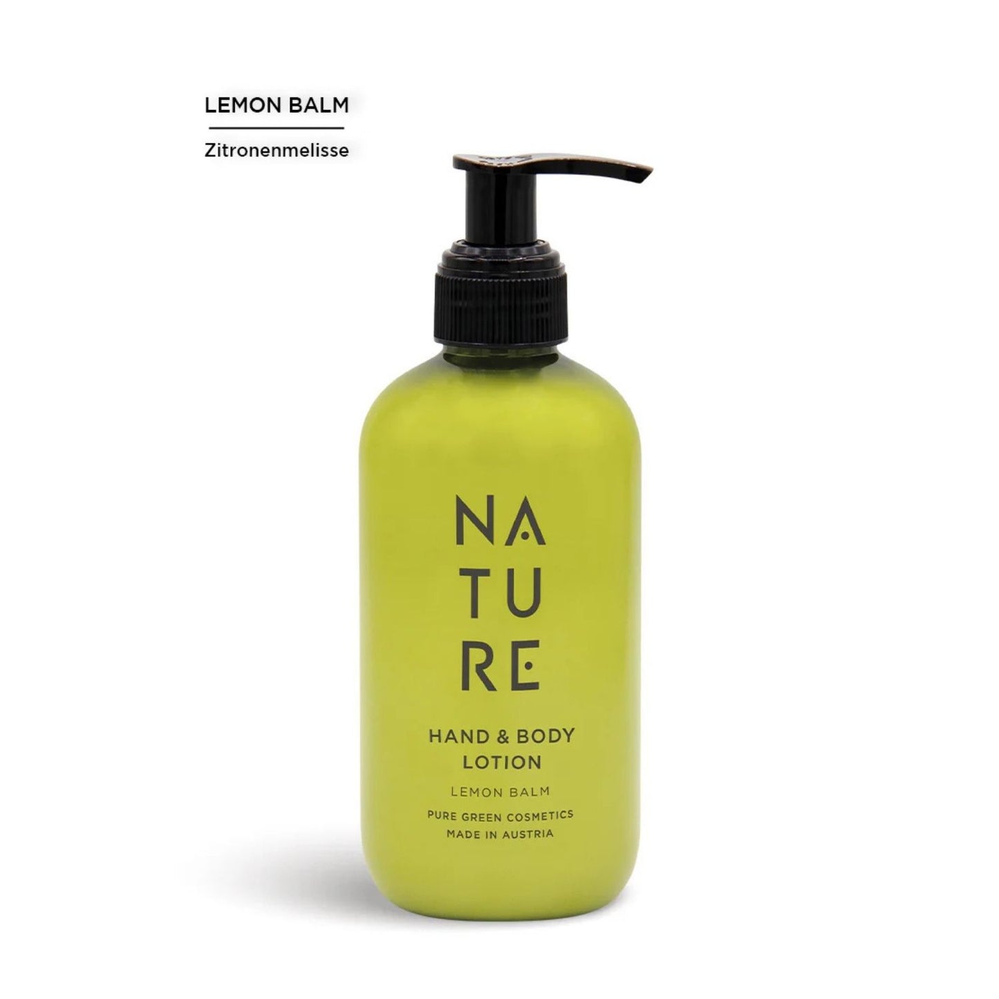 Hand & Body Lotion 'Lemon Balm' | 250 ml | tierversuchsfrei | vegan | Kunststoffgebinde mit Pumpfunktion | Made in Austria