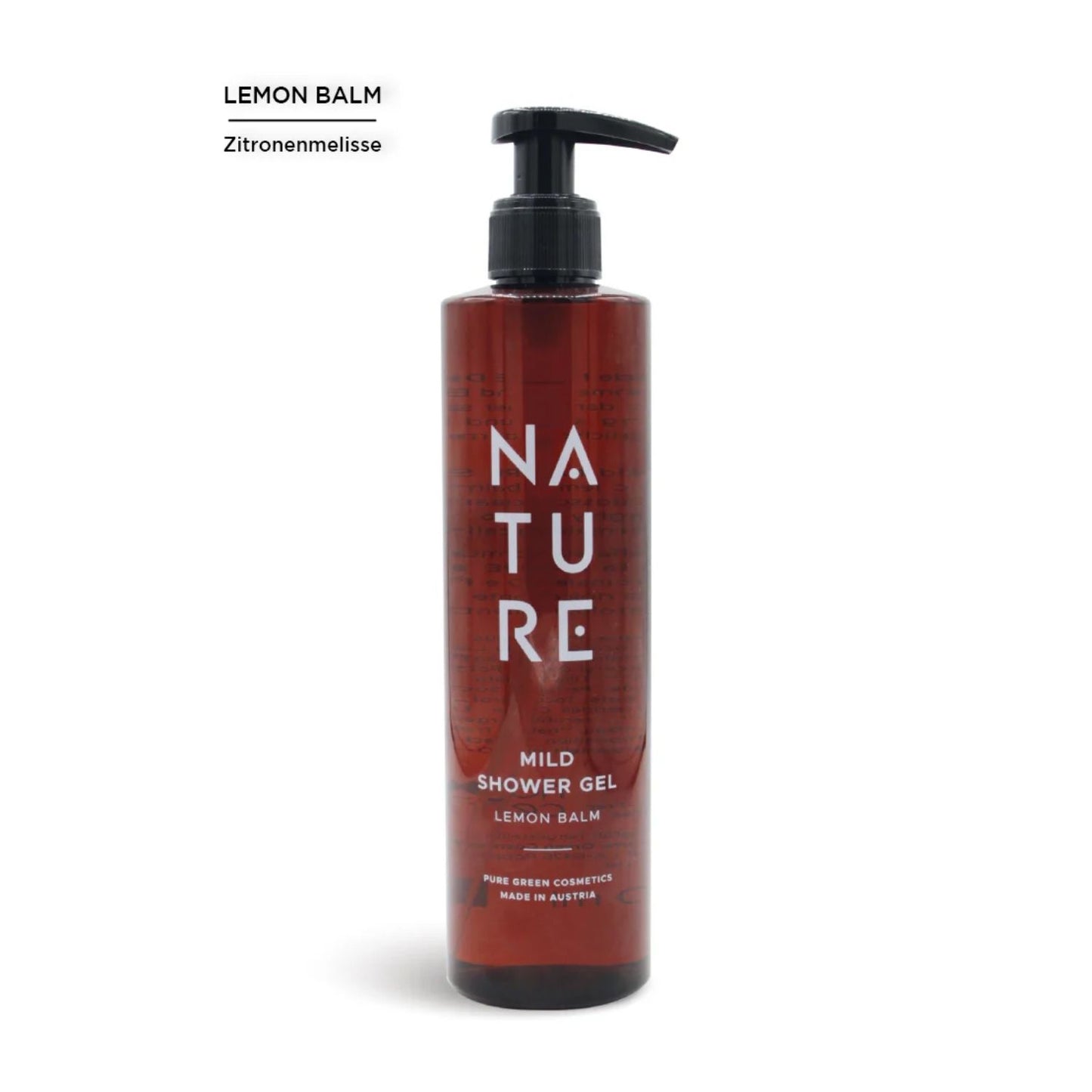 Mild Shower Gel 'Lemon Balm' | 300 ml | tierversuchsfrei | vegan | Kunststoffgebinde mit Pumpfunktion | Made in Austria