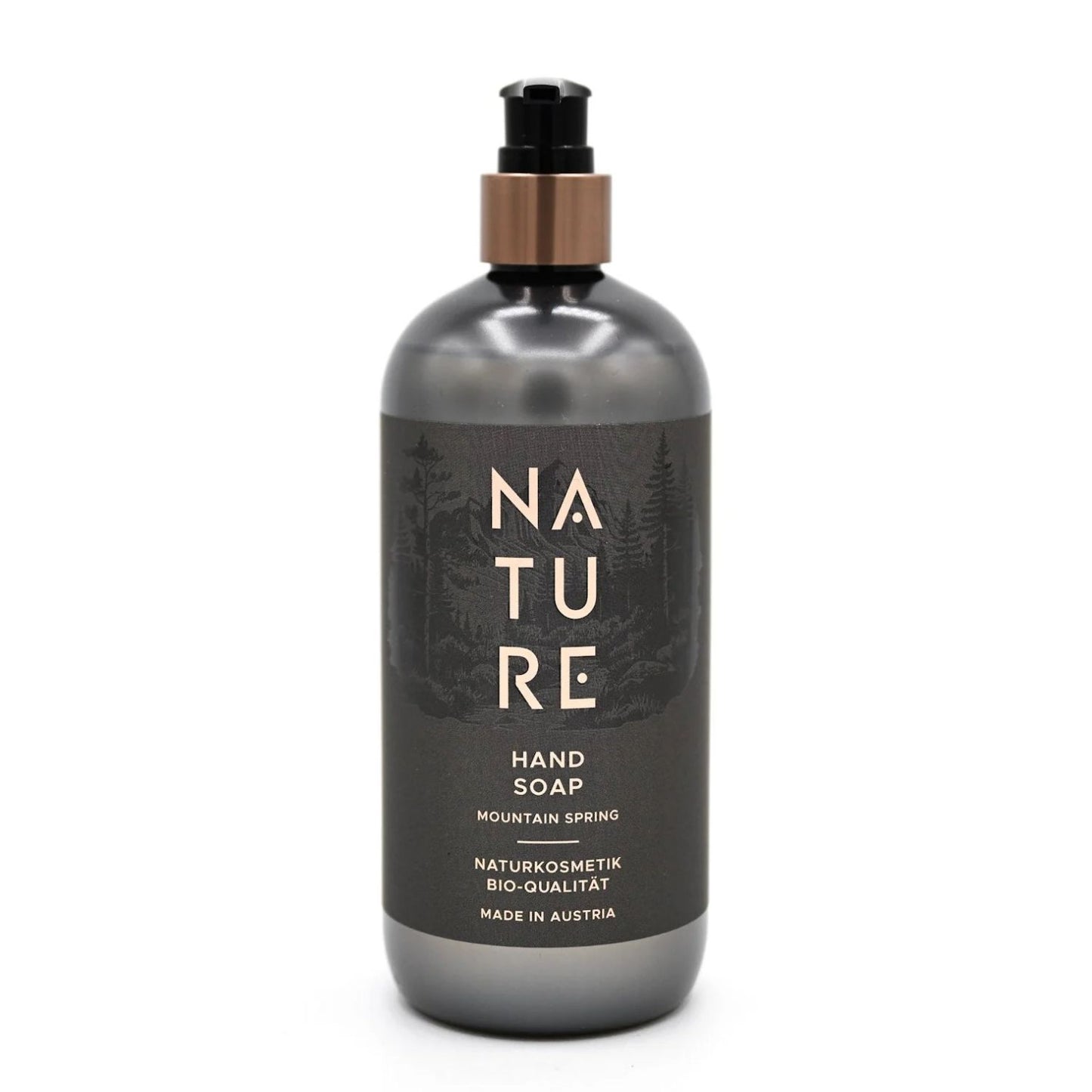 Hand Soap 'Mountain Spring' | tierversuchsfrei | vegan | Kunststoffgebinde mit Pumpfunktion | Made in Austria