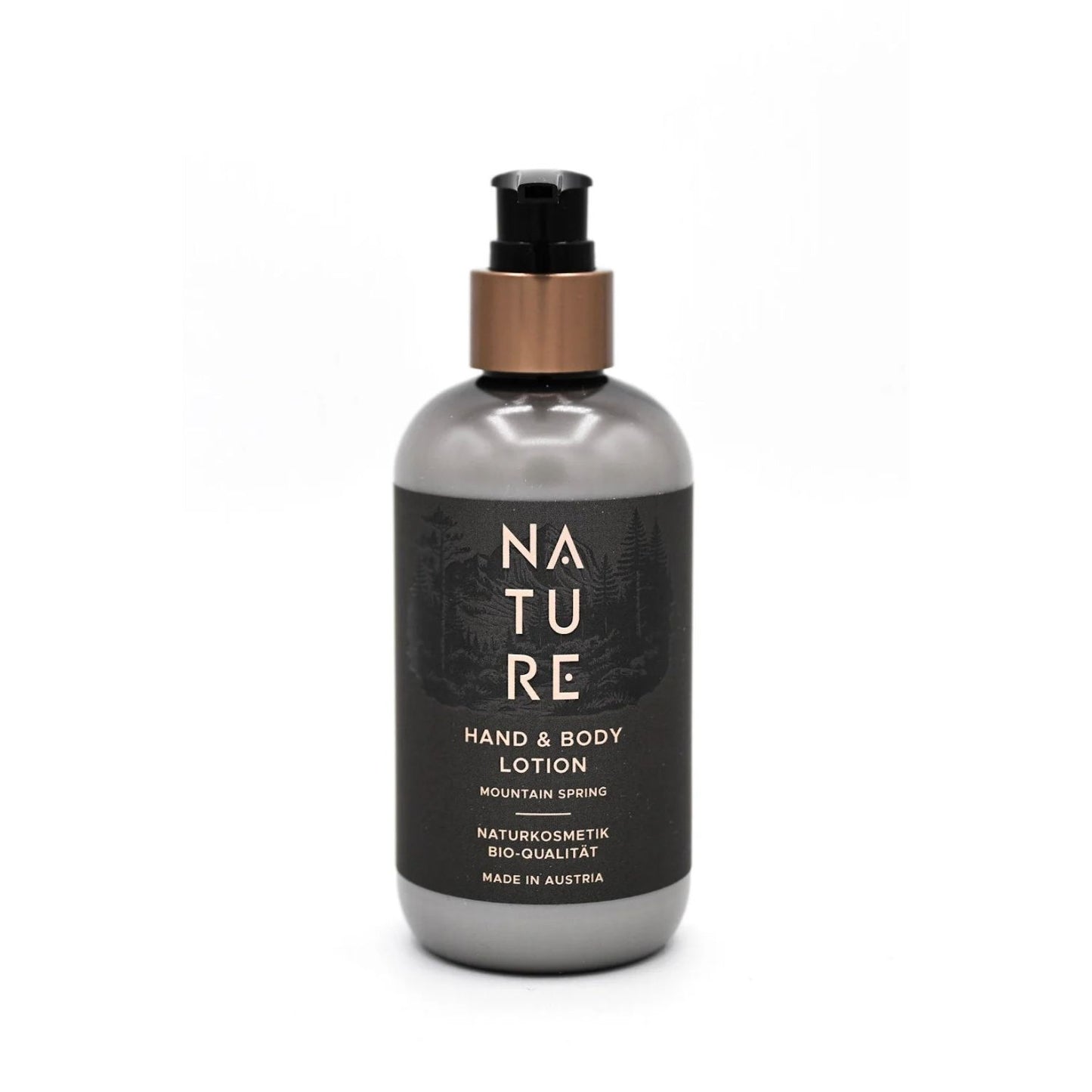Hand & Body Lotion 'Mountain Spring' | 250 ml | tierversuchsfrei | vegan | Kunststoffgebinde mit Pumpfunktion | Made in Austria