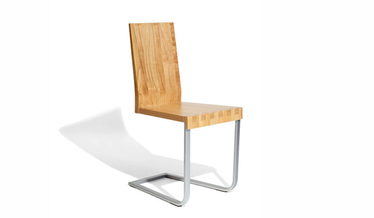 Design Sessel 'Sitwell Breeze' | Kirschholz lackiert | B 41 x T 41 x H 90 cm | Freischwinger | Handwerk aus Südtirol