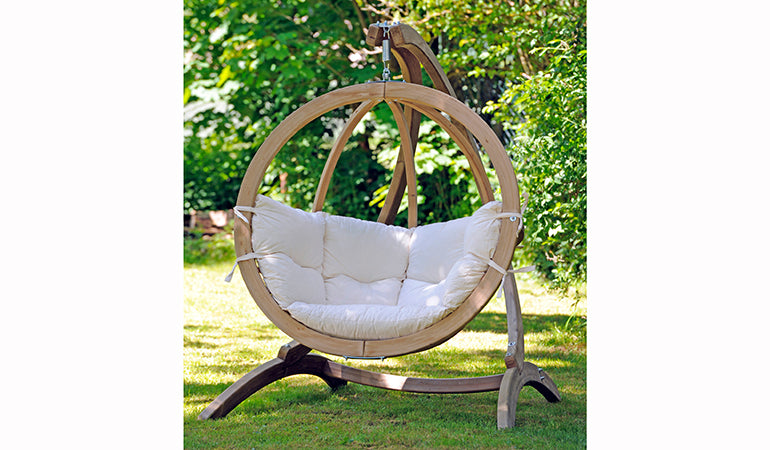 Hängesesselgestell Globo Stand | H 170 x B 127 x T 136 cm | Belastbarkeit max. 120 kg | aus wetterfester Fichte | Made in Germany