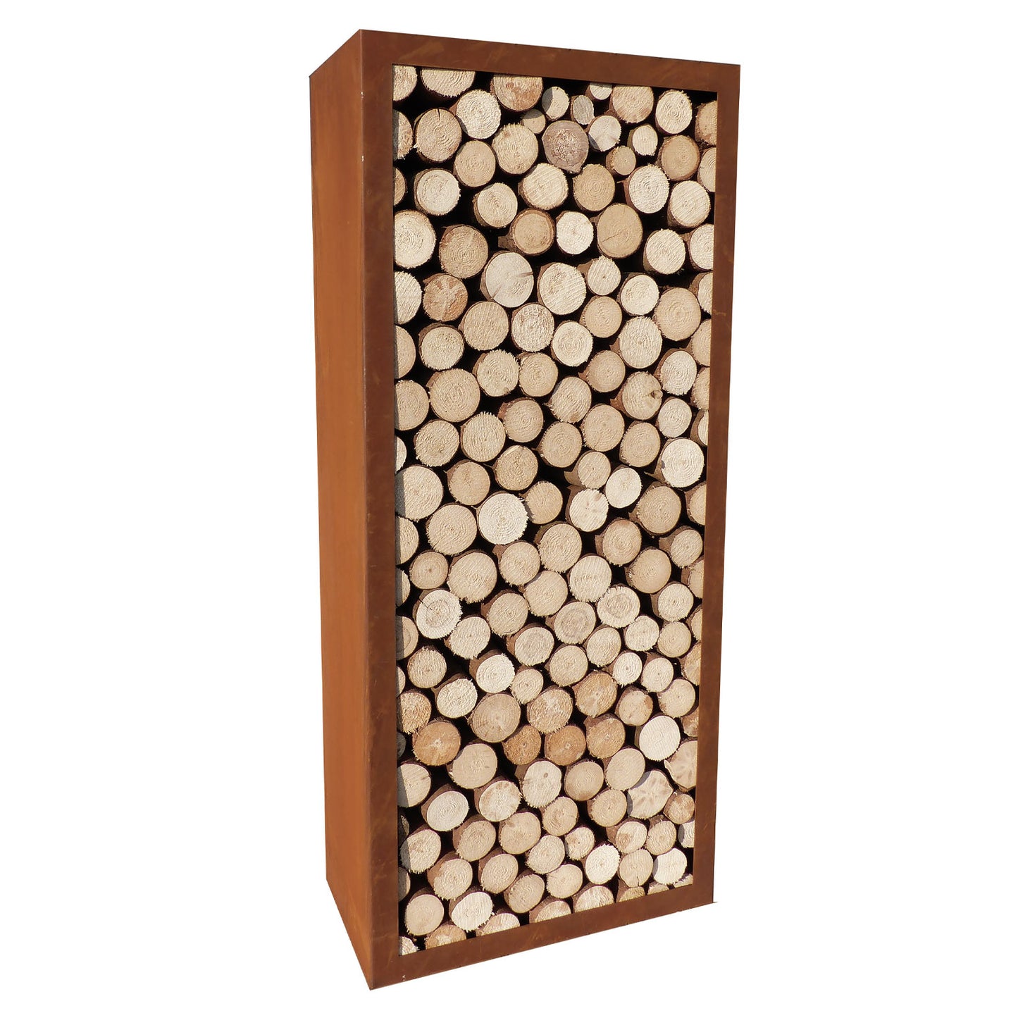 Standfestes Holzregal 'Wall' | hochwertiger Edelrost | in verschiedenen Größen | Made in Germany