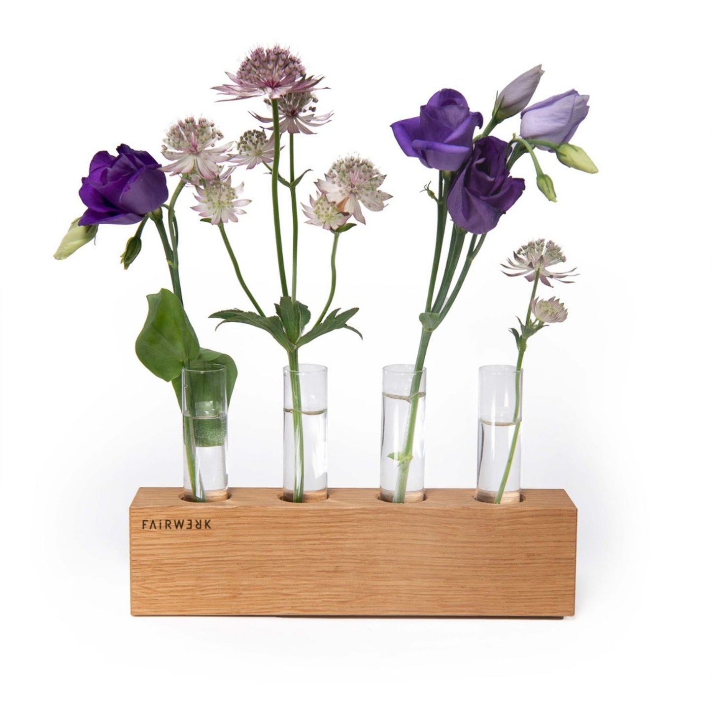 Kerzenhalter & Blumenvase 'Josef' | Eiche | B 7,9 x T 7,9 x H 5,4 cm | Made in Germany