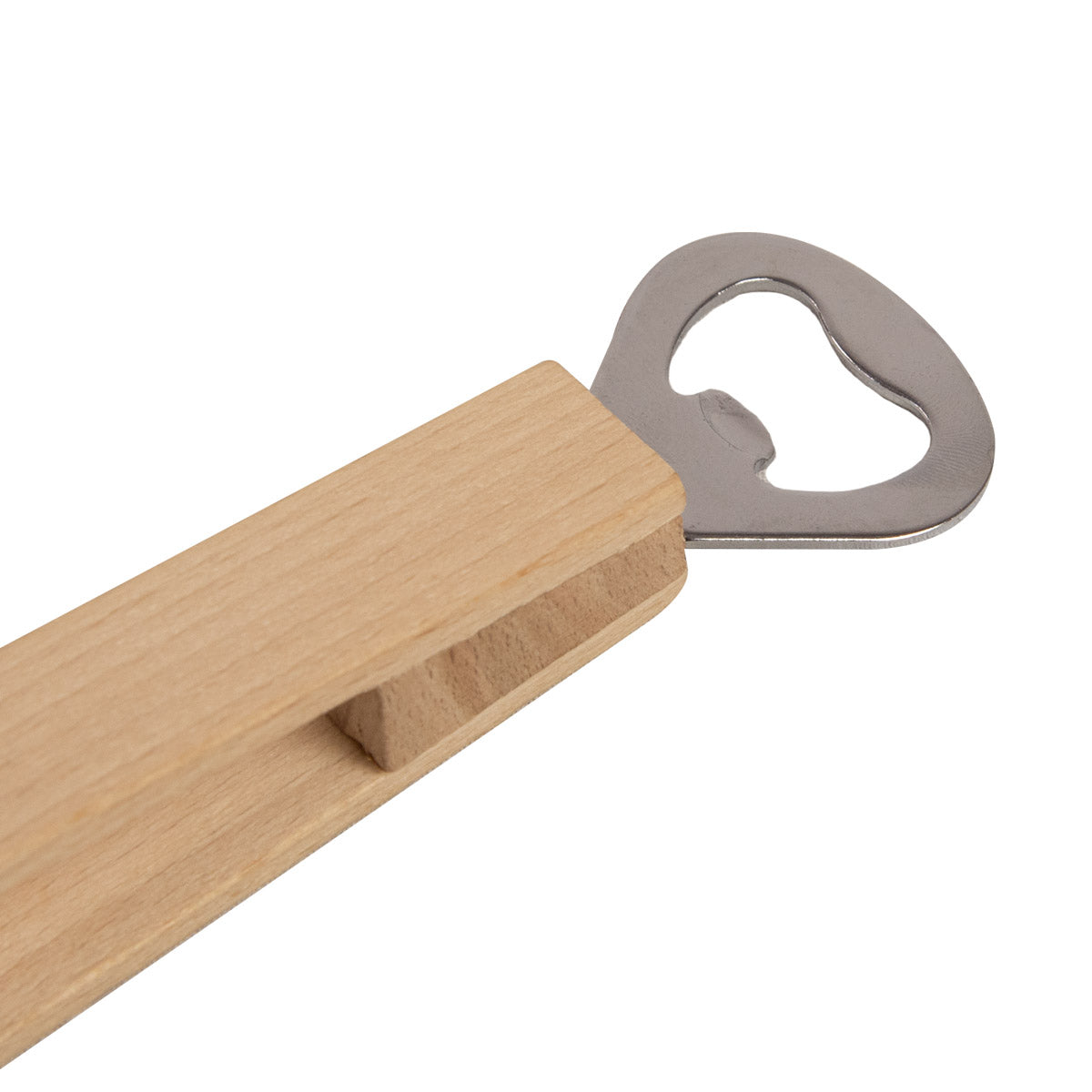 Grillzange aus Buchenholz mit eingebautem Flaschenöffner | 360x55x40 mm | Made in Germany