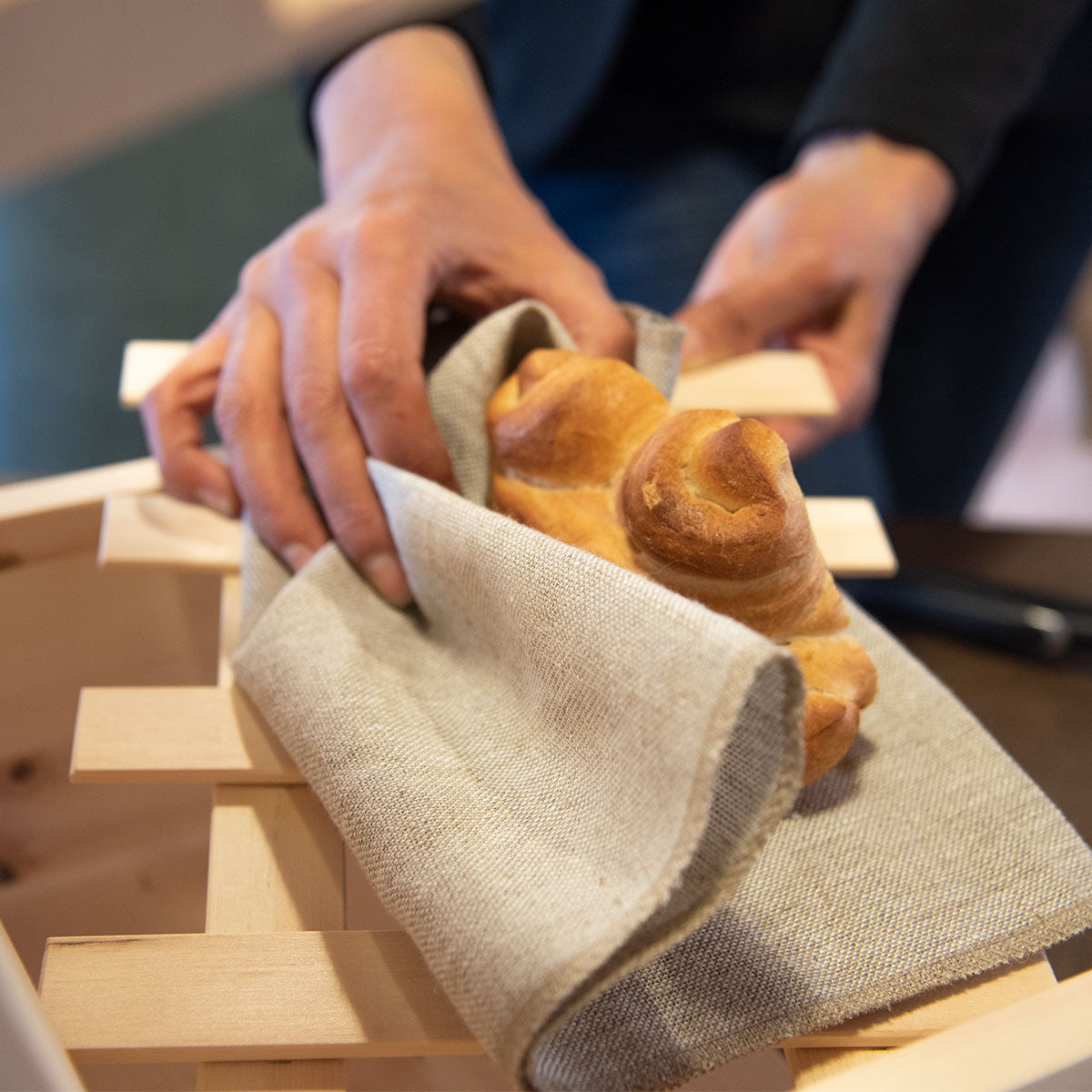 Brottuch / Obst- und Gemüsetuch aus Natur Bäckerleinen | in verschiedenen Größen | Made in Austria