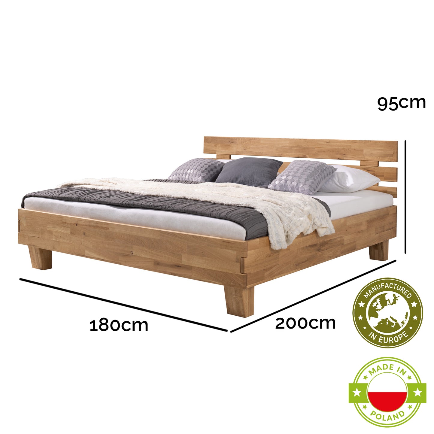 Vollholzbett '4 Better Night' | Eiche geölt | in verschiedenen Ausführungen | Zertifiziertes Holz aus Deutschland