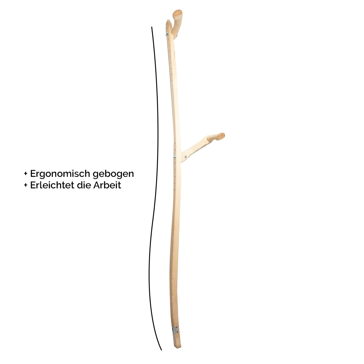 Streu-, Staudensense inkl. Kupferkumpf und Wetzsteine - Sensenblatt 45 cm - Eschenholzwurf 160 cm