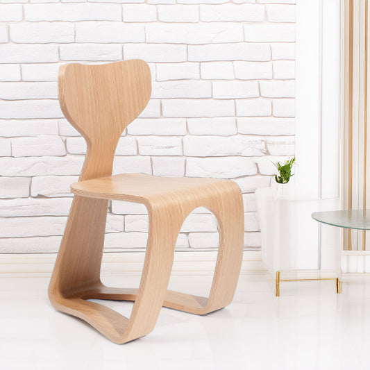 Ergonomischer Vollholzstuhl 'Ergo' | schichtverleimter Eiche | B 44,5 x T 41 x H 81,5 cm | leicht federnd | lackiert oder geölt | Handwerk aus Südtirol