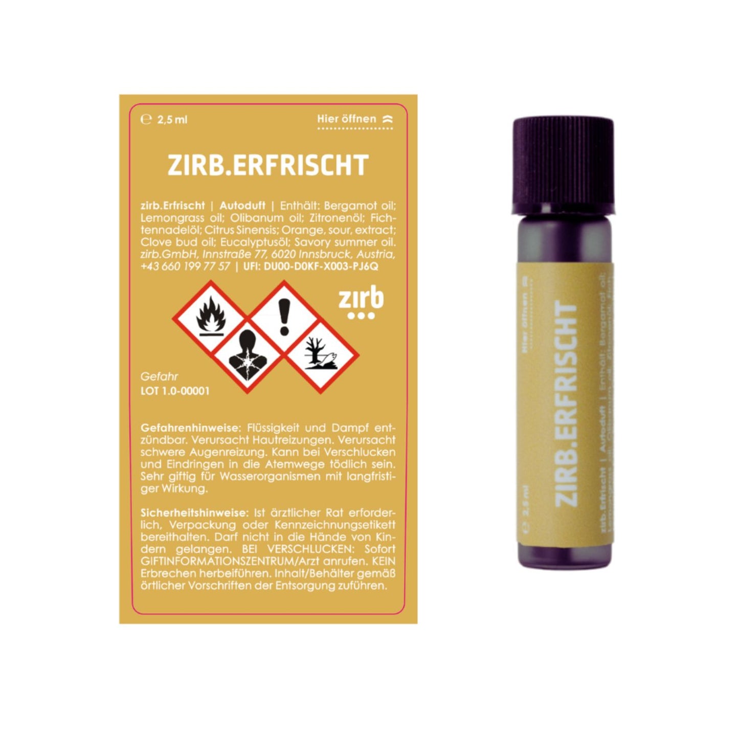 Duftkern | Nachfüllung für Autoduft 'Car' | 25 ml | natürliches ätherisches Öl | verschiedene Duftnoten | Made in Austria