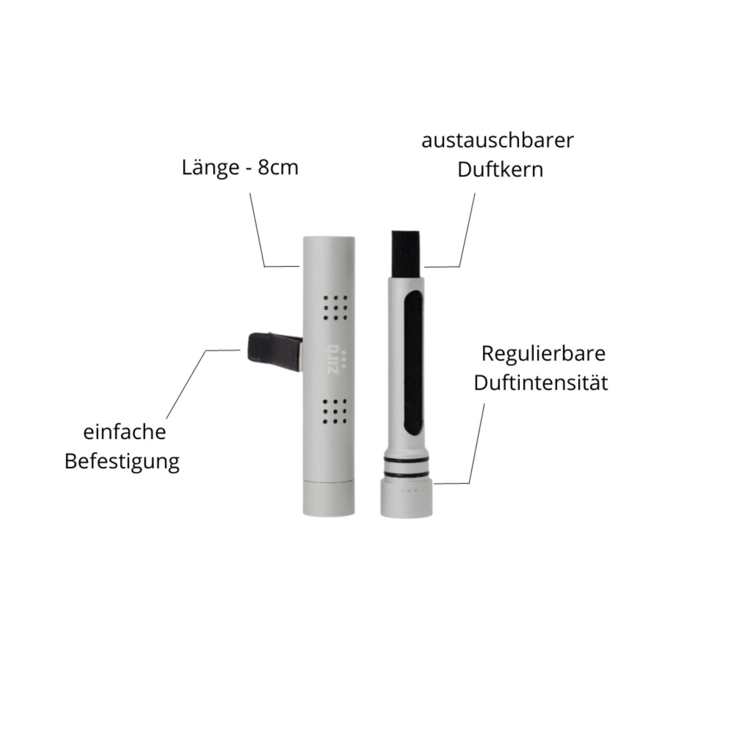 Autoduft 'Car' | gebürstetes Aluminium | inkl. Halterung | mit Duftkern aus ätherischen Ölen | L 12 x T 7,5 x H 4,5 cm | verschiedene Duftnoten