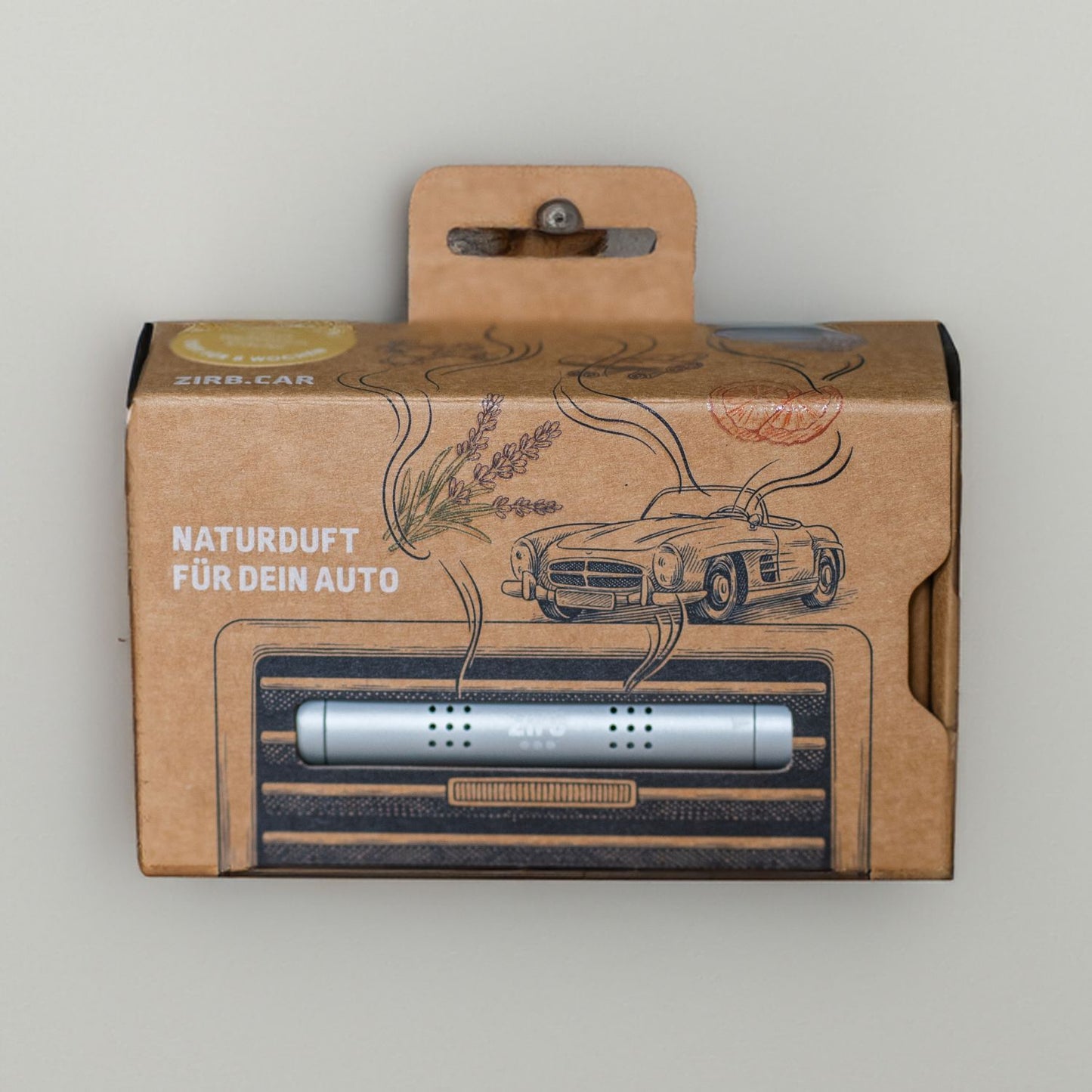 Autoduft 'Car' | gebürstetes Aluminium | inkl. Halterung | mit Duftkern aus ätherischen Ölen | L 12 x T 7,5 x H 4,5 cm | verschiedene Duftnoten