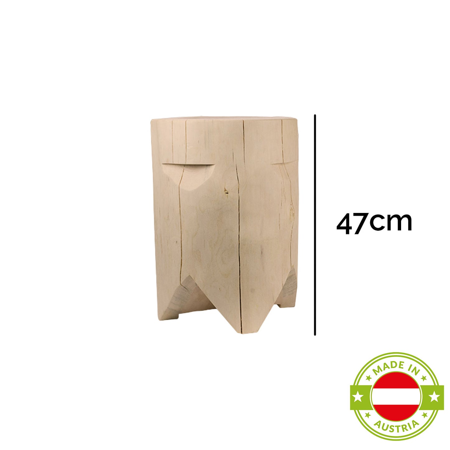 Designer Couchtisch / Hocker | 'Chalet-Buddy Bert' | massives Fichtenholz | DM 35 x H 47 cm | Made in Austria