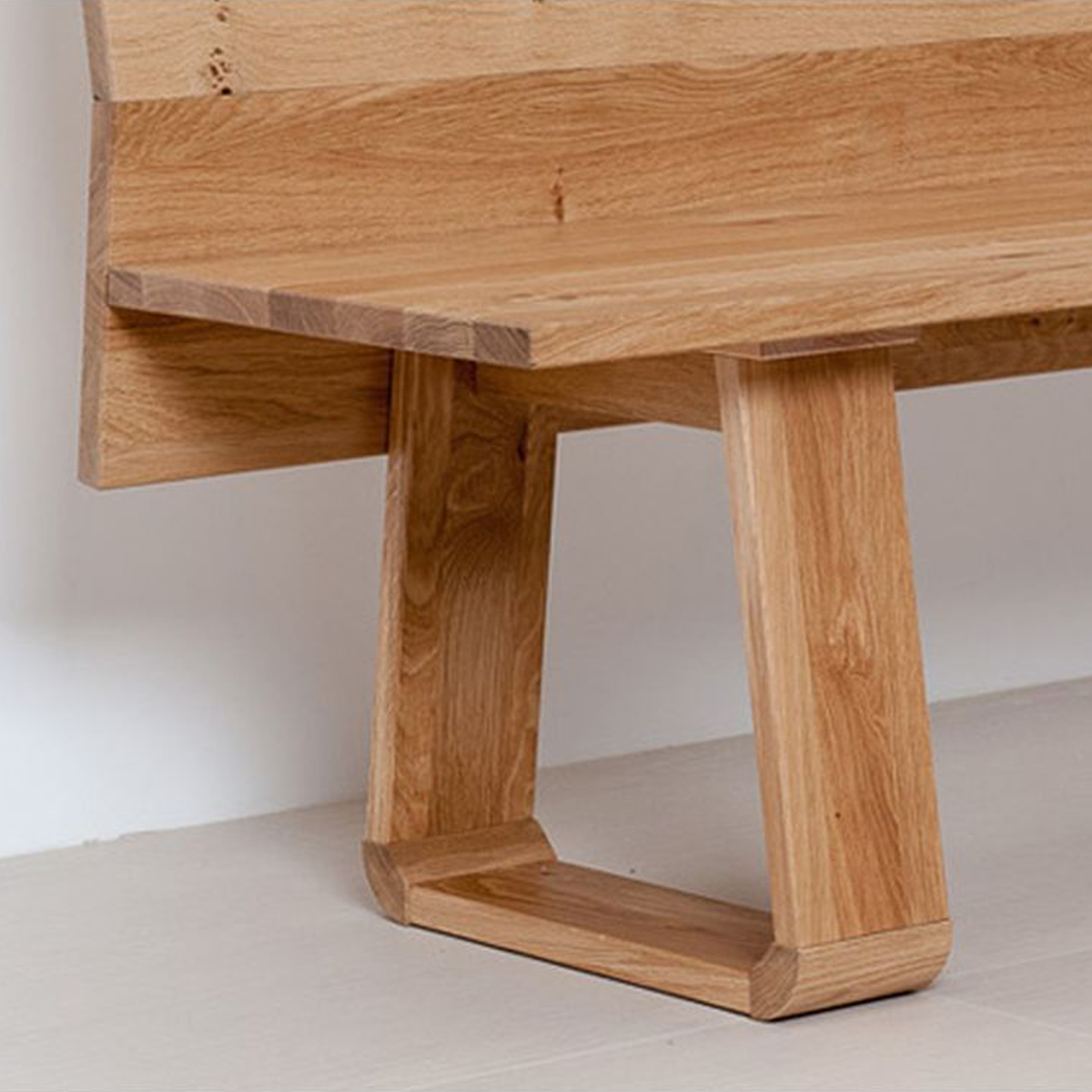 Massivholzbank 'Look' | mit Rückenlehne | in Zirbe, Fichte, Eiche, Buche, Nuss | B 100/200 x T 51 x H 81 cm | Made in Südtirol
