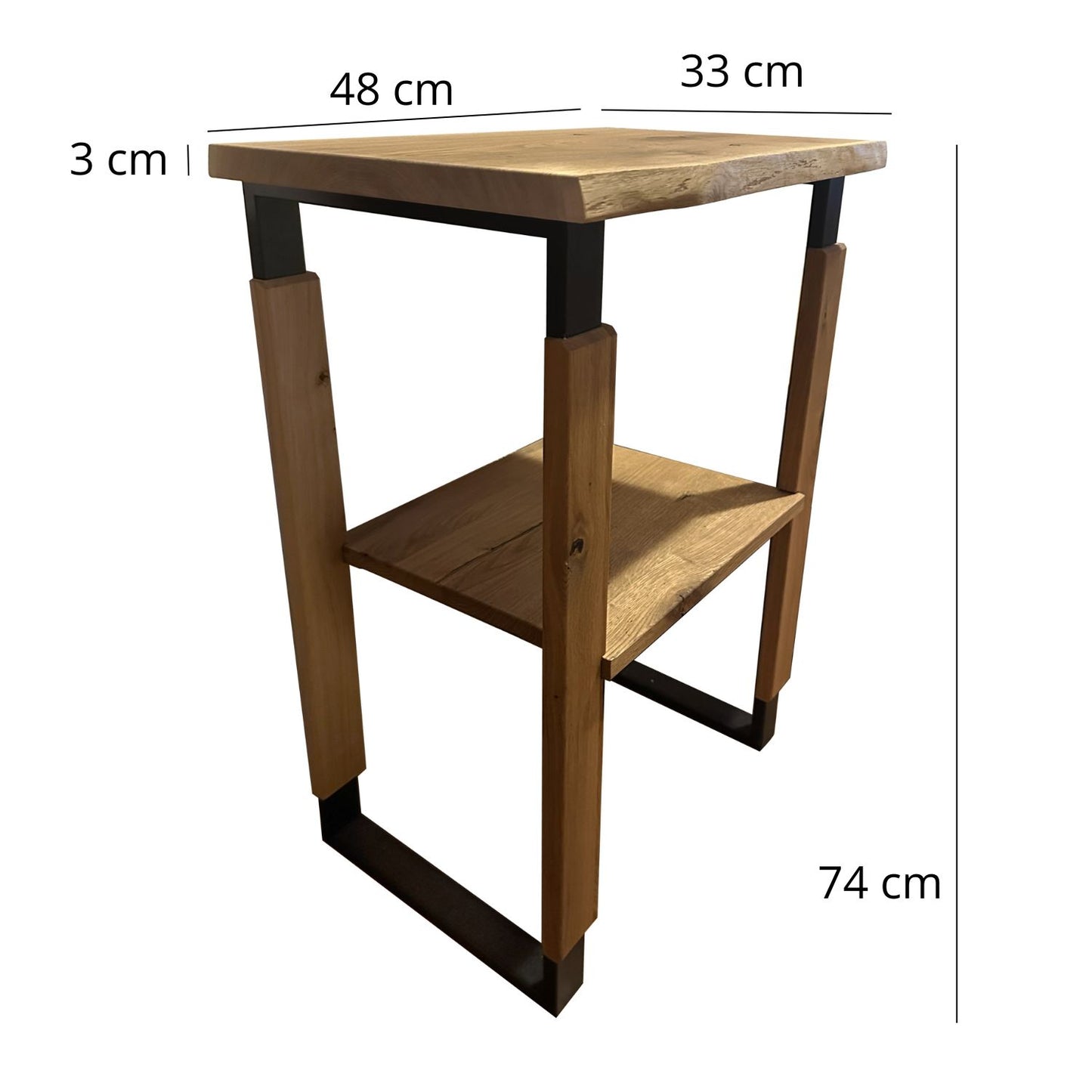 Garderobe 'Waldkante' | verschiedene Ausführungen | Eiche massiv | 2 x geölt | Eisenkuven schwarz | Made in Austria