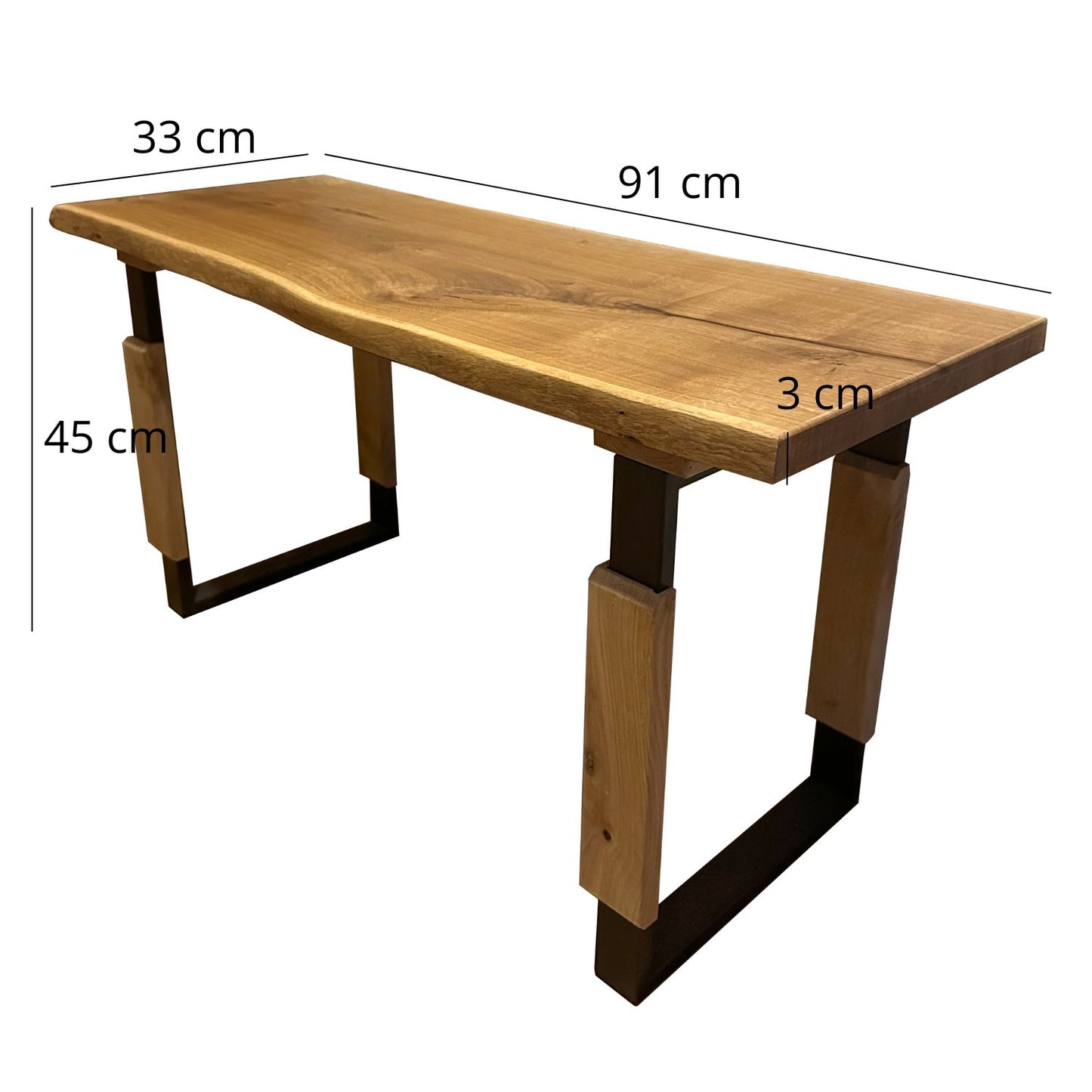 Garderobe 'Waldkante' | verschiedene Ausführungen | Eiche massiv | 2 x geölt | Eisenkuven schwarz | Made in Austria