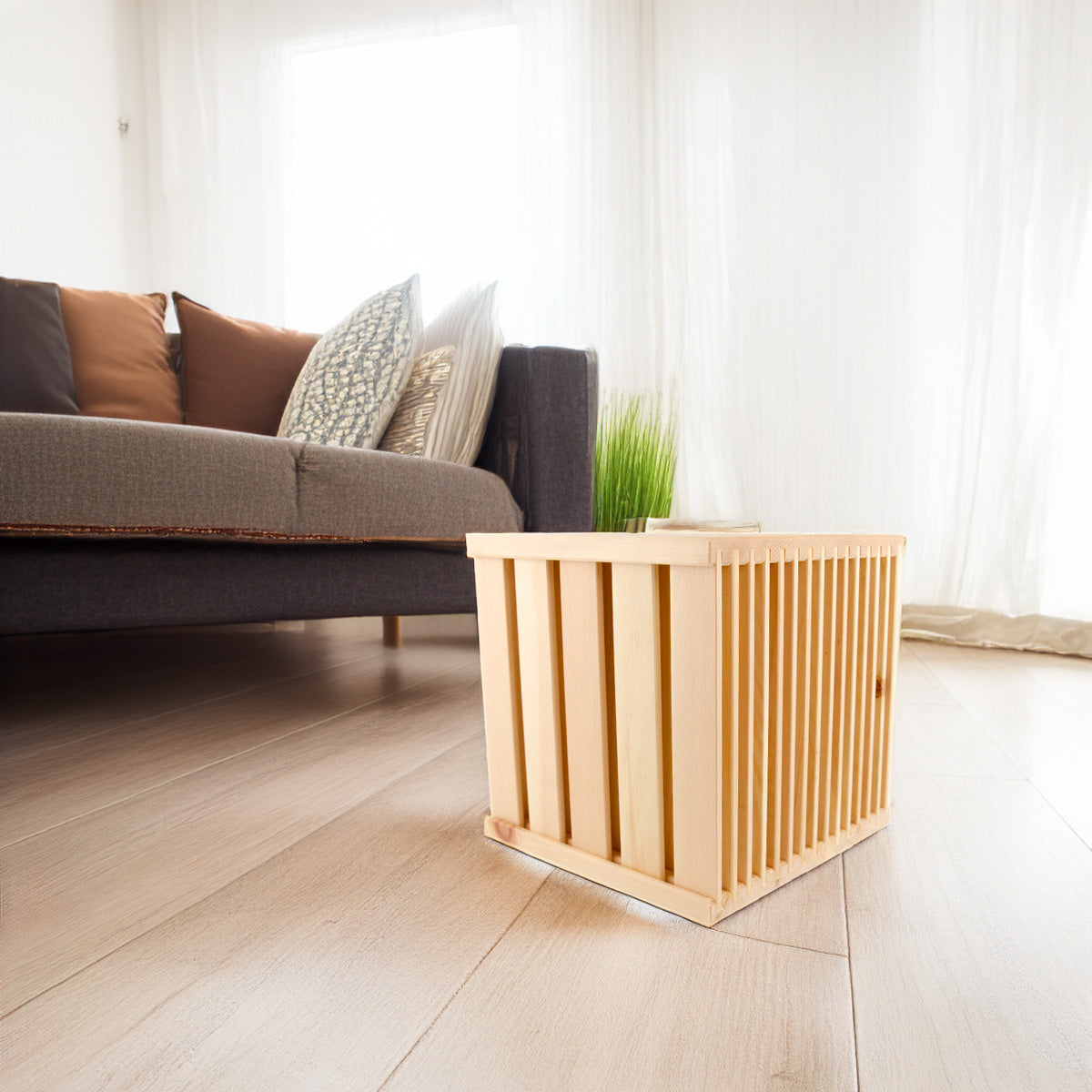 Multifunktionaler Hocker / Beistelltisch 'Stackle Bouquet' | aus Zirbenholz | 40x40x40 cm | Made in Austria
