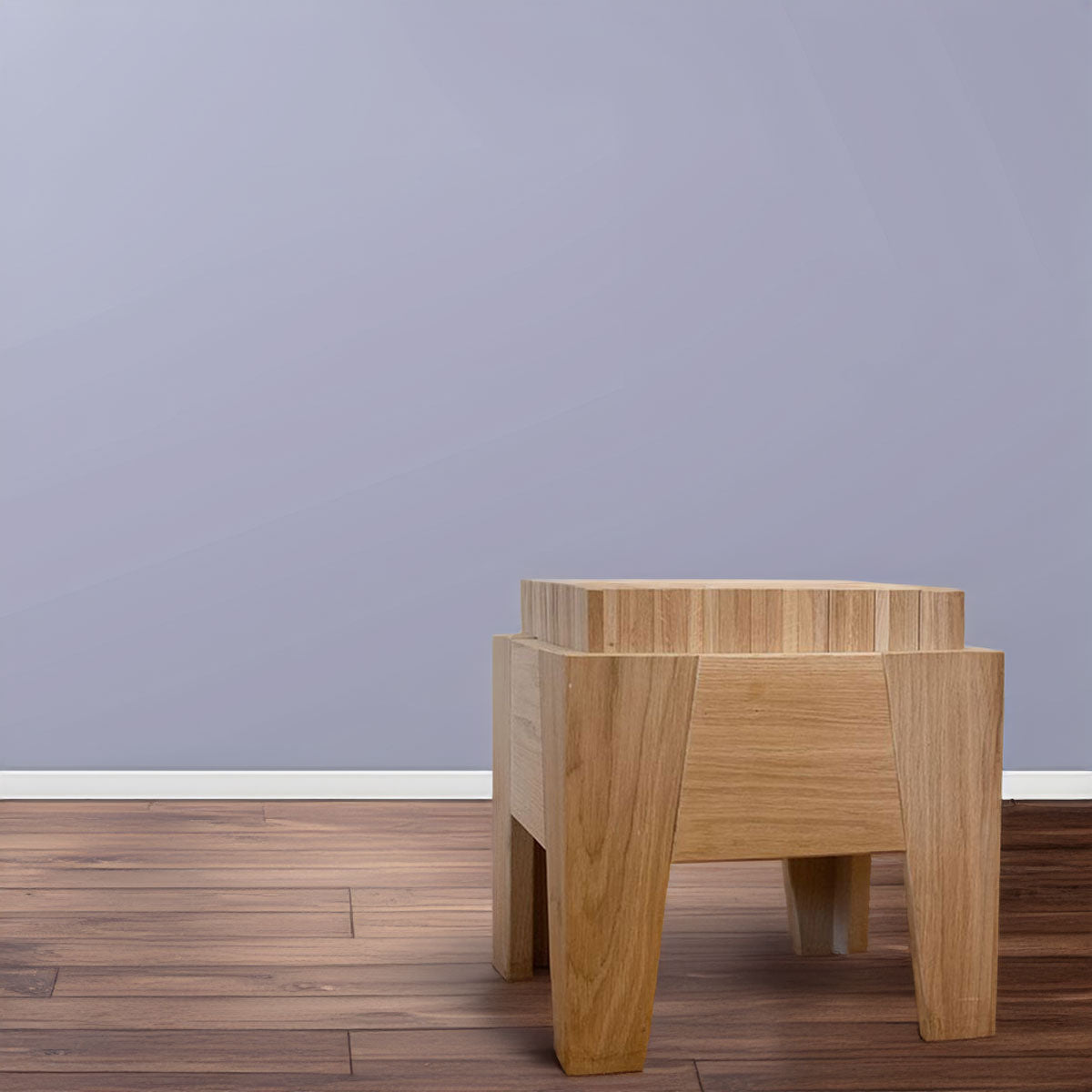 Ergonomischer Massivholz Hocker 'Brick by Brick' | Sitzfläche aus 576 dynamische Stifte | B 42 x T 42 x H 44 cm | metallfrei | in Esche, Ahorn, Zirbe, Eiche oder Nuss | Made in Austria