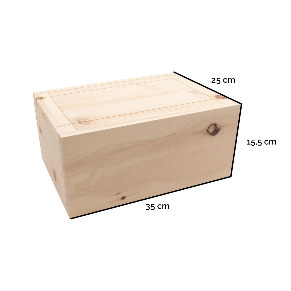 Hochwertige Brotdose | massives Zirbenholz | L 35 x B 25 x H 15,8 cm | inkl. Einlegegitter | abnehmbarem Deckel | Made in Austria