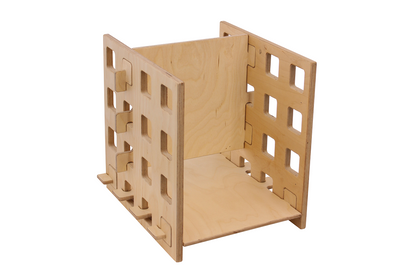 Design mit System - Kindersessel Cube | B 36 x T 36 x H x 36 | höhenverstellbar | Birke Schichtholz  | Made in Austria