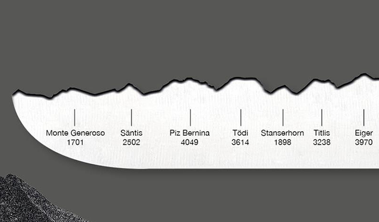 Brotmesser 'Best of Switzerland' - mit Panoramaschliff