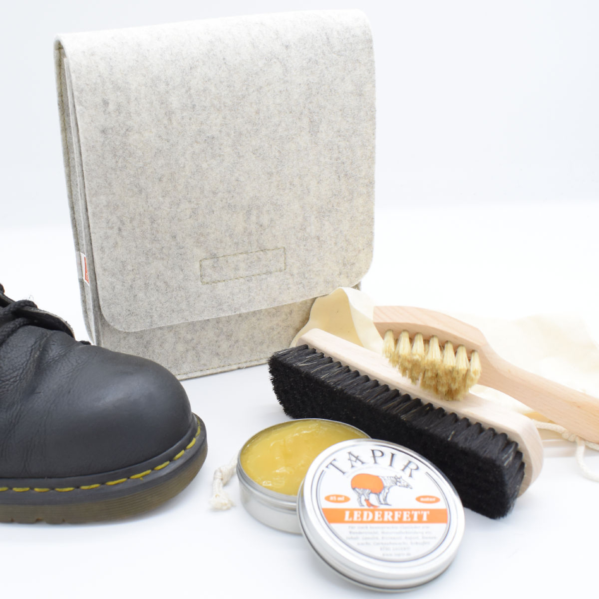 Schuhputzbeutel 'Shoebrush' | mit oder ohne Utensilien | echte Handarbeit | Made in Germany