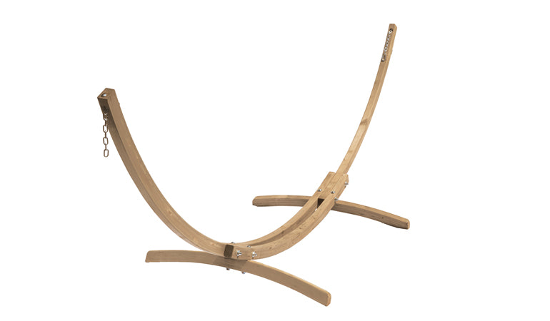 Hängemattengestell Kronos | L 358 x H 113 x B 105 cm | imprägniertes Fichtenholz mit verzinkten Beschlägen | Belastbarkeitn max. 120 kg | Made in Germany