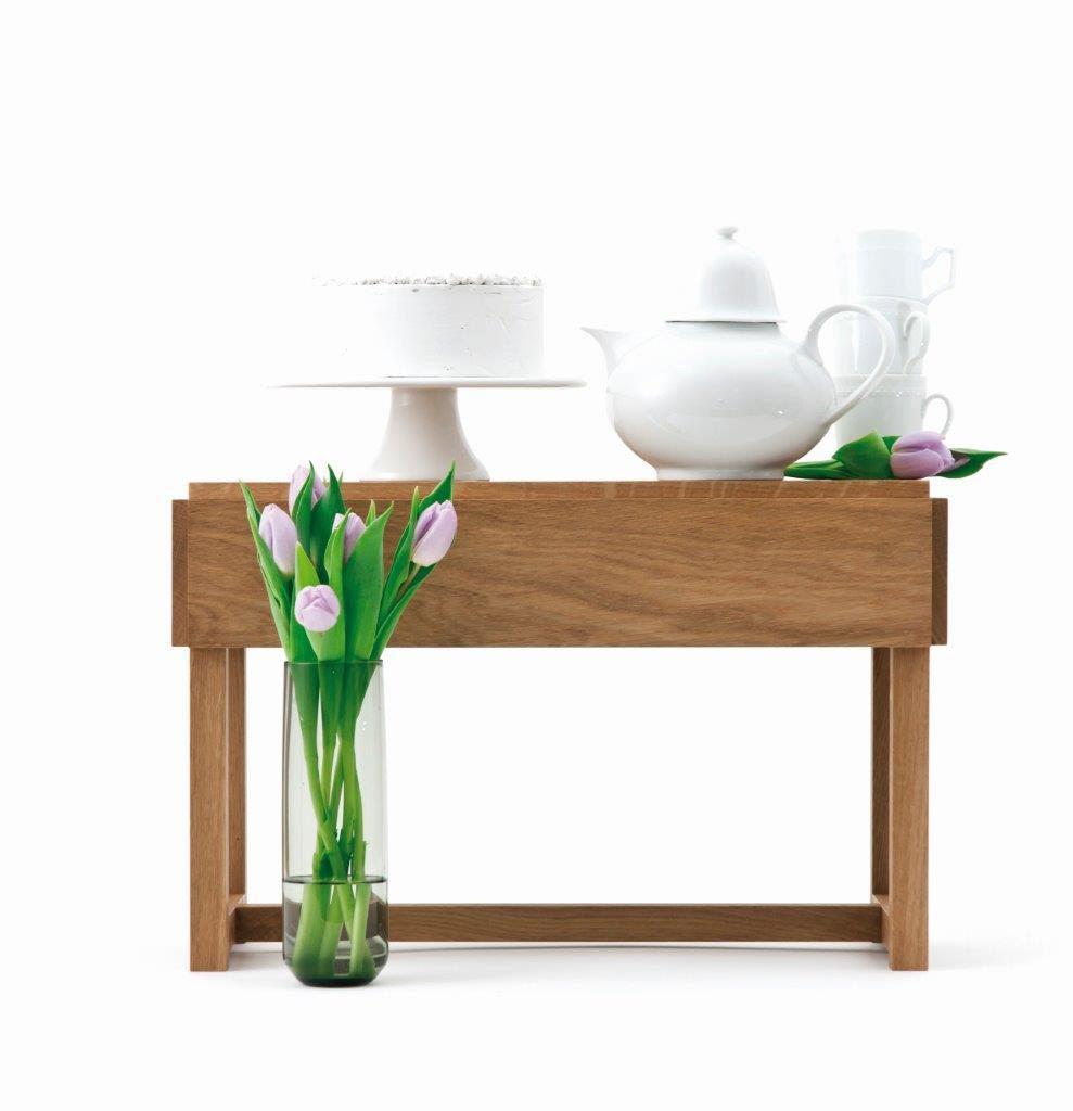 Flexible Bank 'Sitzen & mehr' | Sitzen, Tragen, Aufbewahren | aus massiver Eiche | L 52,5 x B 25,5 x H 35 cm | Made in Germany