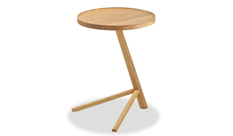 Beistelltisch Mikado | Eichenholz geölt | natur oder weiß | Ø 45 cm Höhe 62 cm | Made in Germany