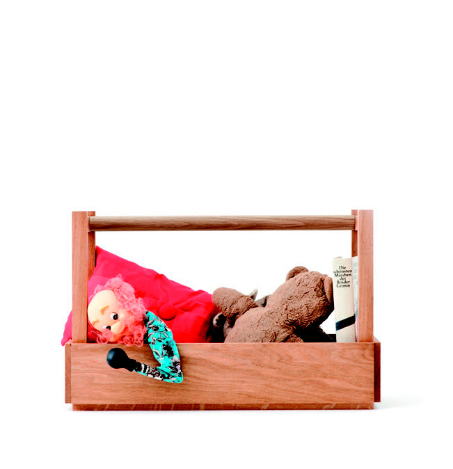 Flexible Bank 'Sitzen & mehr' | Sitzen, Tragen, Aufbewahren | aus massiver Eiche | L 52,5 x B 25,5 x H 35 cm | Made in Germany