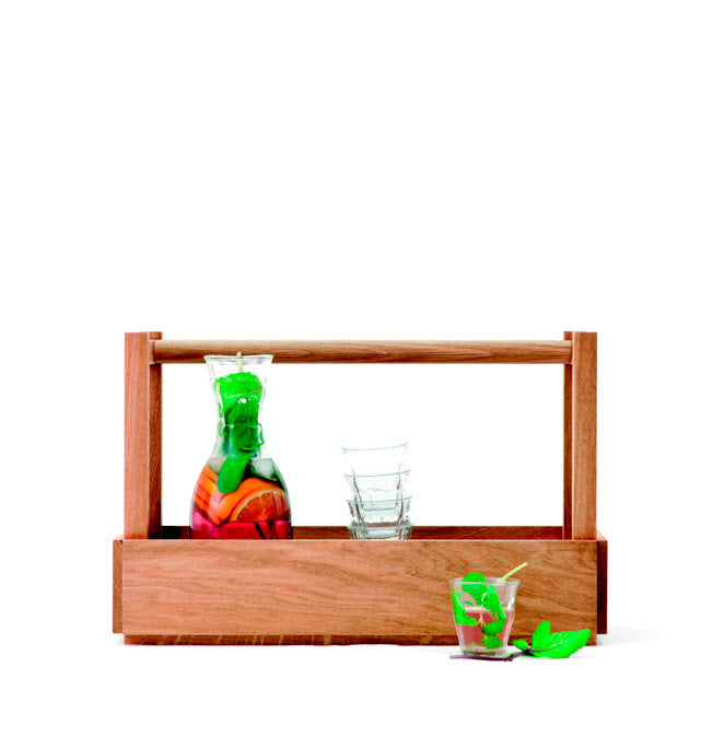 Flexible Bank 'Sitzen & mehr' | Sitzen, Tragen, Aufbewahren | aus massiver Eiche | L 52,5 x B 25,5 x H 35 cm | Made in Germany