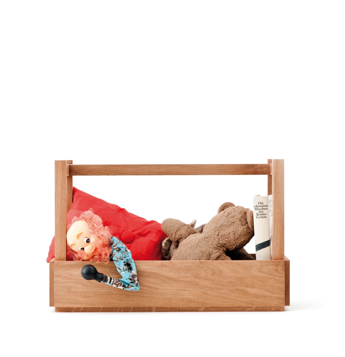 Flexible Bank 'Sitzen & mehr' | Sitzen, Tragen, Aufbewahren | aus massiver Eiche | L 52,5 x B 25,5 x H 35 cm | Made in Germany