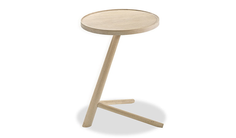 Beistelltisch Mikado | Eichenholz geölt | natur oder weiß | Ø 45 cm Höhe 62 cm | Made in Germany