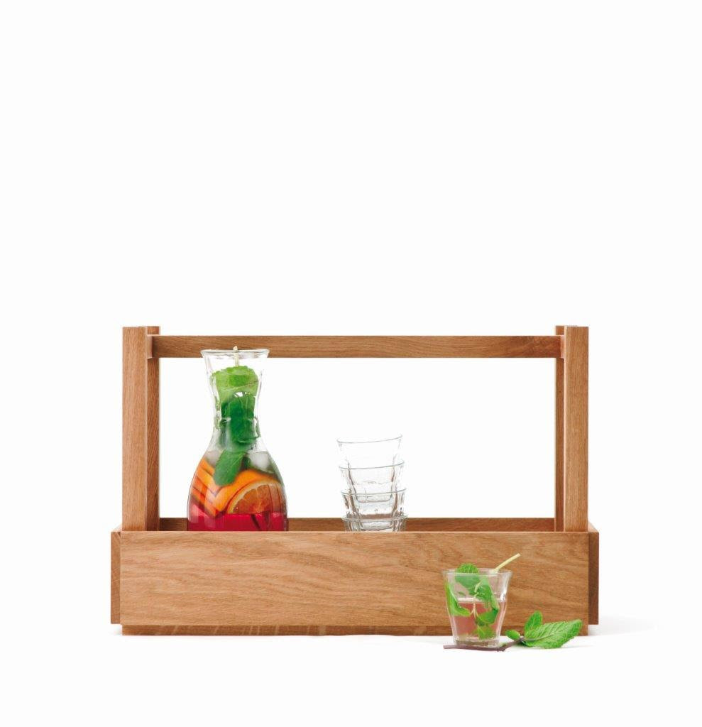 Flexible Bank 'Sitzen & mehr' | Sitzen, Tragen, Aufbewahren | aus massiver Eiche | L 52,5 x B 25,5 x H 35 cm | Made in Germany