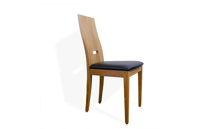 Massivholz Stuhl aus Eiche mit Leder Polsterung I Handwerk I 'Sitwell Capture' - classic country
